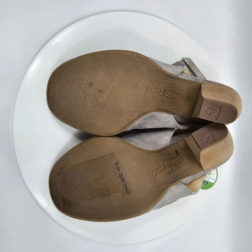 NWT Paul Green Peep Toe Leather Booties Eco Fit Austria UK 3 EU 36 Taupe Comfort